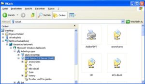 Abbildung 1: Der Samba-Server erlaubt Windows-Clients den Zugriff auf freigegebene Linux-Verzeichnisse und Drucker.
