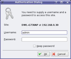 Abbildung 1: In der Grundeinstellung melden Sie sich beim D-Link-Adapter als <code srcset=