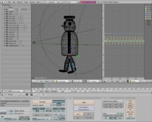 Abbildung 1: Mit der Modeller Blender kreieren Sie nicht nur das Modell, sondern animieren auch Ihre Schöpfungen.