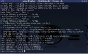 Abbildung 1: Mit dem Befehl "apt -s upgrade" überprüfen Sie vorab die Resultate einer Aktualisierung.