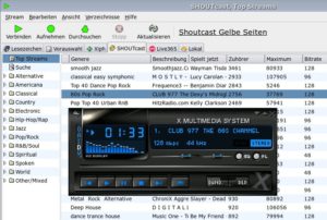 Abbildung 1: Alle Shoutcast-Stationen auf einen Blick – oder geordnet nach Musikrichtungen. Mit Streamtuner und Streamripper zeichnen Sie äußerst komfortabel MP3-Streams auf.