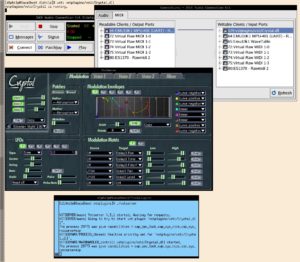 Abbildung 1: Der virtuelle Synthesizer Crystal VSTi, über ein externes Keyboard gespielt.
