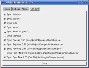 Abbildung 1: Der bei Suse 9.3 mitgelieferte JPilot hat die experimentelle Mailsync-Unterstützung aktiviert. Das führt zu reproduzierbaren Crashes beim Synchronisieren. Deshalb: Den zweiten Punkt von unten abschalten.