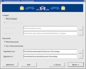 Abbildung 1: Der Dokumenten-Konverter wandelt mehrere MS-Office-Dokumente in einem Rutsch ins OpenOffice-Format um.