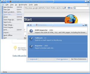 Abbildung 1: Mit der kommenden Version 1.5 bringt der Webbrowser Firefox wieder eine Menge interessanter Features mit.
