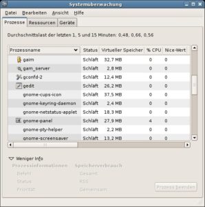 Abbildung 1: Das attraktive neue Theme "Clearlooks" ist Standard in Gnome 2.12.