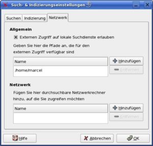 Abbildung 1: In der neuesten Version von Beagle legen Sie die zu durchsuchenden Verzeichnisse bequem über ein grafisches Frontend fest.