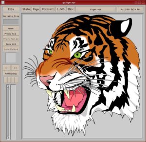 Abbildung 1: Das Bild finden Sie unter Suse 9.3 als /usr/share/ghostscript/8.15/examples/tiger.eps, Debian-Nutzer müssen ein anderes Beispiel wählen.