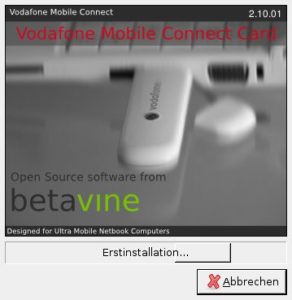 Abbildung 1: Der Startbildschirm von Vodafone Mobile Connect.