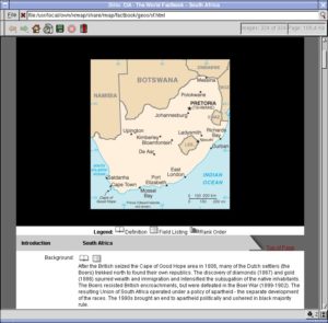 Abbildung 1: Das CIA-Factbook liefert Ihnen bereits zahlreiche Informtionen über den Staat Südafrika.
