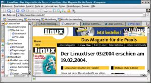 Abbildung 1: Konqueror unter KDE 3.2.