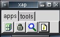 Abbildung 1: Für die mitgebrachten Anwendungen legt xap automatisch ein Icon an.