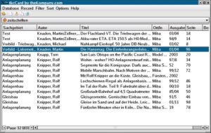 Abbildung 1: TkCard präsentiert die Datensätze in Listenform.