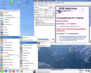 Abbildung 1: Ganz konsequent war Suse nicht beim Umsetzen der Usability-Regel "Nicht nur den Programmnamen angeben, sondern auch die Art der Applikation".