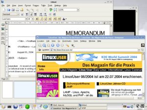 Abbildung 1: Slax präsentiert sich mit einem aktuellen KDE-Desktop.