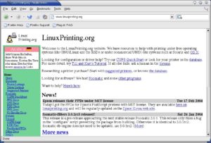 Abbildung 1: Linuxprinting.org ist die ideale Anlaufstelle, wenn es beim Drucken unter Linux Probleme geben sollte.