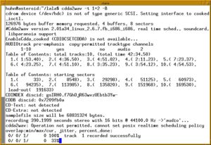 Abbildung 1: Mit "cdda2wav" lesen Sie Audio-CDs im Handumdrehen aus.