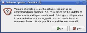Abbildung 1: Mit diesem GTK-Dialogfenster begrüßt Suse Linux in Beta5 die KDE-Benutzer beim ersten Login.