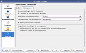 Abbildung 1: Die Spracheinstellungen der Arbeitsgruppenordner sind nur dann von Interesse, wenn Sie auch Microsoft Outlook zum Zugriff einsetzen wollen.