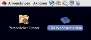Abbildung 1: Das neue Fedora mountet automatisch den eingesteckten USB-Stick und zeigt unter Gnome das passende Icon auf dem Desktop