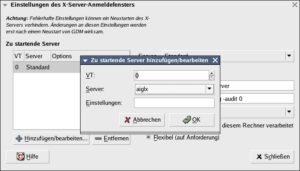 Abbildung 1: Gut versteckt: Der Dialog zum Umschalten auf den AIGLX-Server für hardwarebeschleunigten Desktop-Effekte.
