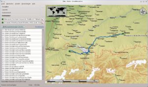 Abbildung 1: Der KDE-Atlas Marble verfügt nun über einen Routenplaner und speichert bei Bedarf Kartenmaterial für den Offline-Einsatz.