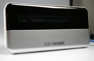 Abbildung 1: Die Squeezebox spielt nicht nur Musik ab, sondern dient auch als Informationszentrale.