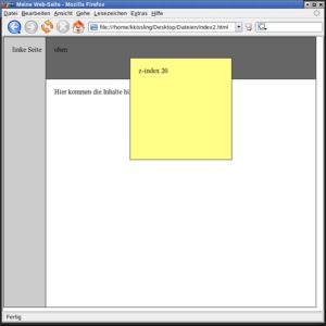 Abbildung 11: Lassen Sie Frames und Tabellen ruhig weg: Die Aufteilung der Seite mit Hilfe von Containern macht viele der alten HTML-Schachtellösungen überflüssig.