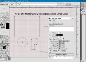Abbildung 12: XFig ist der Urahn aller Zeichenprogramme für Unix und Linux.