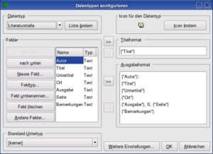 Abbildung 2: Das Programm erlaubt es, neue Datentypen frei zu definieren.