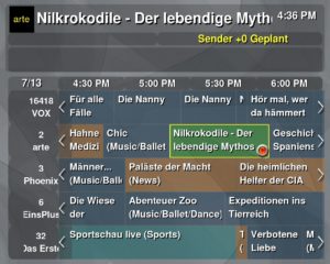 Abbildung 2: Fernsehprogramm frei Haus: MythTV holt sich die Daten entweder aus dem DVB-Stream oder, bei analogen TV-Karten, aus dem Internet.