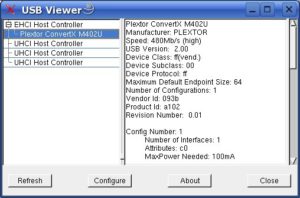 Abbildung 2: Der Convertx-Videokonverter wurde von Linux als einziges USB-Gerät erkannt. Usbview listet im rechten Fenster alle Informationen auf, die es zu der externen Hardware ergattern konnte.