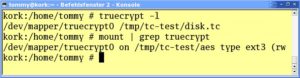 Abbildung 2: Vor dem Einhängen in das Dateisystem mappt Truecrypt die Datei oder Partition als physikalisches Gerät (Device).