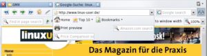 Abbildung 2: Mit einem neuen Menü erleichtert der Browser dem Anwender die Navigation im Web und den gespeicherten Bookmarks.