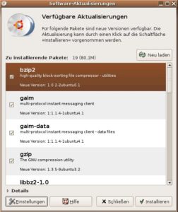 Abbildung 2: Der Update-Manager behält die Paketquellen im Blick und installiert aktualisierte Programmversionen.