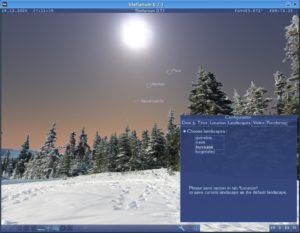 Abbildung 2: Planetarium im Schnee: Beobachten Sie den Himmel vor ganz unterschiedlichen Landschaften und zu verschiedenen Jahreszeiten.