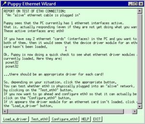 Abbildung 2: Puppys Ethernet-Wizard identifiziert in der Regel die Netzwerkkarte korrekt und lädt gleich den passenden Treiber.