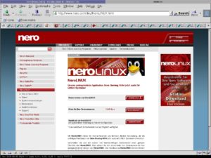 Abbildung 2: Nach Ablauf der alten Demo-Version stellt Ahead binnen weniger Tage ein neues Testpaket zum Download bereit. Diese Abbildung stammt vom 05.09.2005.