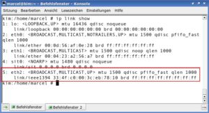 Abbildung 2: Eine Firewire-Karte lässt sich auch als Netzwerkgerät einsetzen. Sie benötigen dazu lediglich das Modul <code srcset=