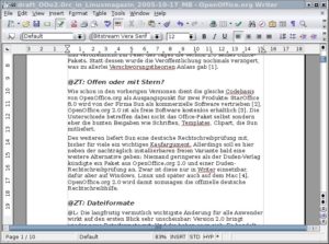 Abbildung 2: Nicht Word sondern Writer: Das neue OpenOffice sieht MS Office sehr ähnlich.