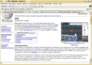 Abbildung 2: Der Web- und Datei-Browser Konqueror mit neuer Ordnung.