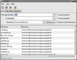 Abbildung 2: Was Pyfind2 nicht findet, existiert nicht auf dem Medium.