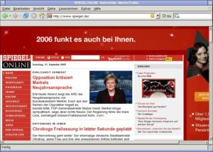 Abbildung 2: Eine Website ohne den Werbe-Blocker Adblock, die den Betrachter durch großflächige Banner ablenkt.