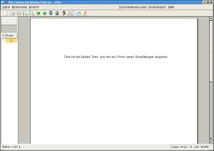 Abbildung 2: Ein konvertiertes Dokument im Postscript-Betrachter.