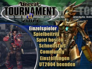 Abbildung 2: Der Startbildschirm von Unreal Tournament 2004