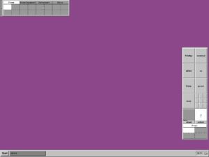 Abbildung 2: FVWM mit der menügenerierten Beispielkonfiguration bietet eine Windows-ähnliche Task-Leiste, Schnellstart-Buttons für die wichtigsten Programme und einen Pager zum schnellen Arbeitsflächenwechsel.