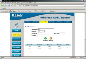 Abbildung 2: Das Port Forwarding für den Router konfigurieren Sie häufig über ein Browser Interface, das Sie zum Beispiel über die Adressen <code srcset=