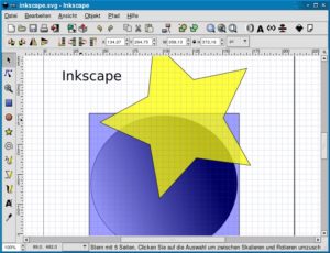 Abbildung 2: Inkscape erinnert auf den ersten Blick an Programme wie Adobe Illustrator.