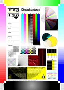 Abbildung 2: Mit Hilfe des Grafiktests lässt sich sehr leicht feststellen, wie gut Treiber und Drucker die Farbverläufe zu Papier bringen – so fiel Turboprint durch eine grobere Rasterung und andersfarbige Pixel auf.
