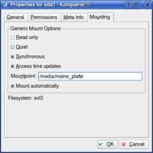 Abbildung 2: Suse Linux 10.1 präsentiert endlich eine brauchbare Lösung für externe Festplatten.